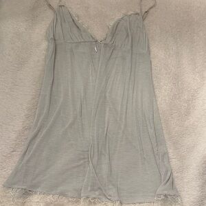 Victoria's Secret Soft Gray Lace Chemise